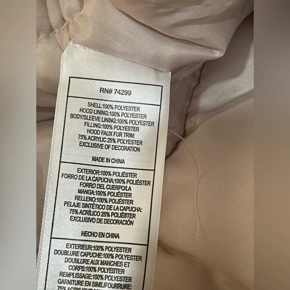 bebe Women's Heavyweight Insulated Long Length Parka Jacket Faux Fur Hood Size L - Picture 7 of 13